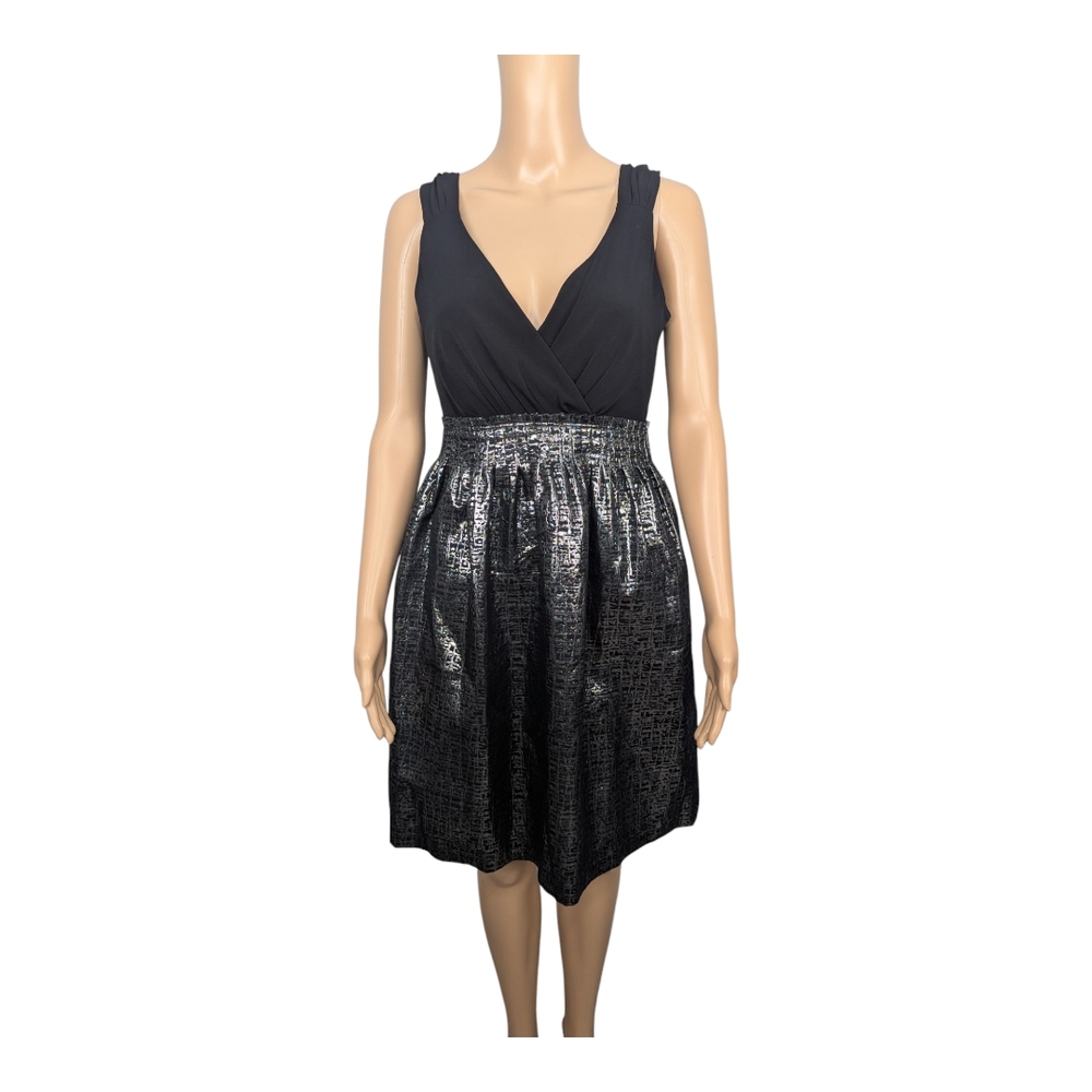Max and Cleo Elegant Black and Silver Cocktail Dress 6